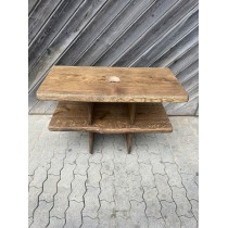 Waschtisch, Altholz-Stil, Stecksystem, mit Beinen und Handtuchablage, 90 cm hoch, 100 cm breit